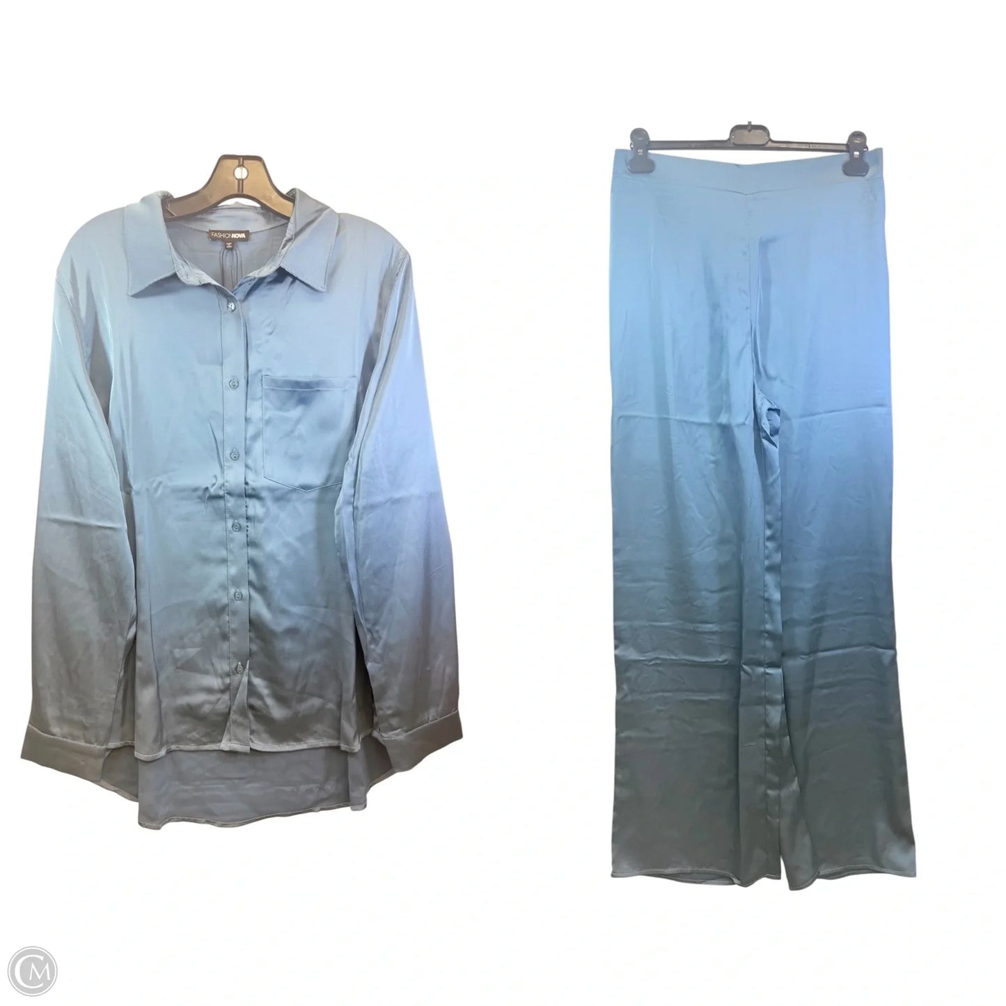 Pants Set 2pc By Fashion Nova In Blue, Size: L