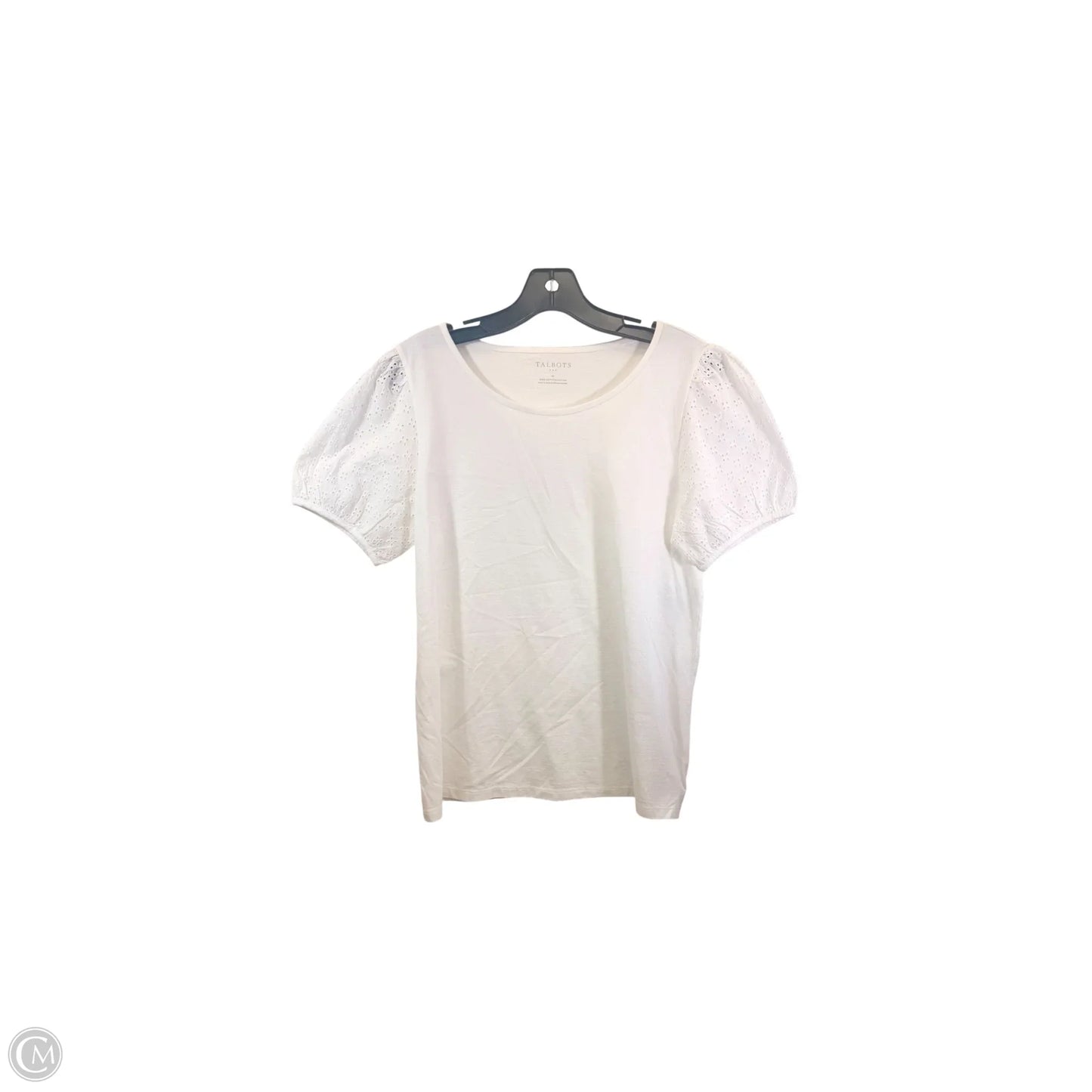 Top Short Sleeve By Talbots In White, Size: M
