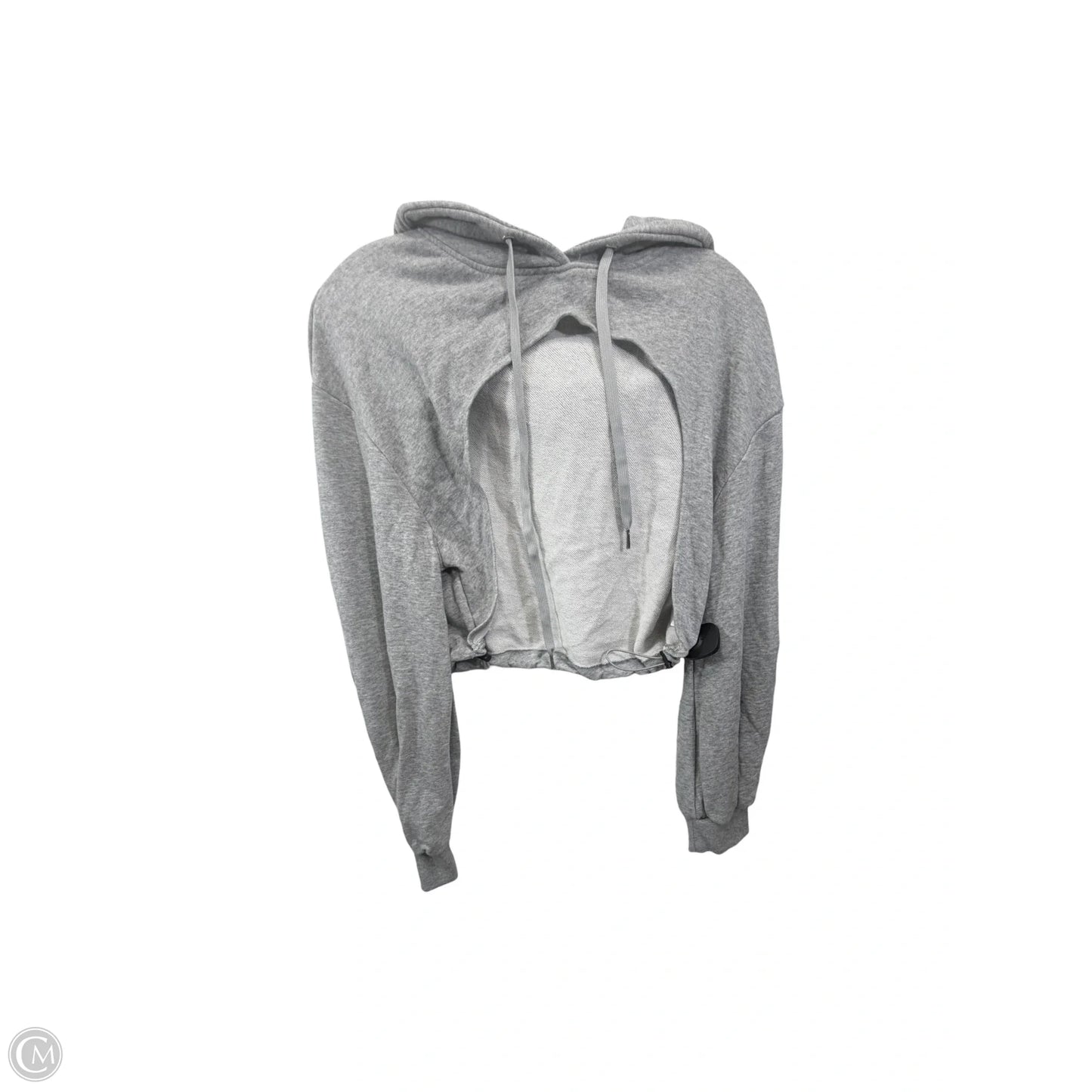 Athletic Top Long Sleeve Hoodie By Fashion Nova In Grey, Size: 1x