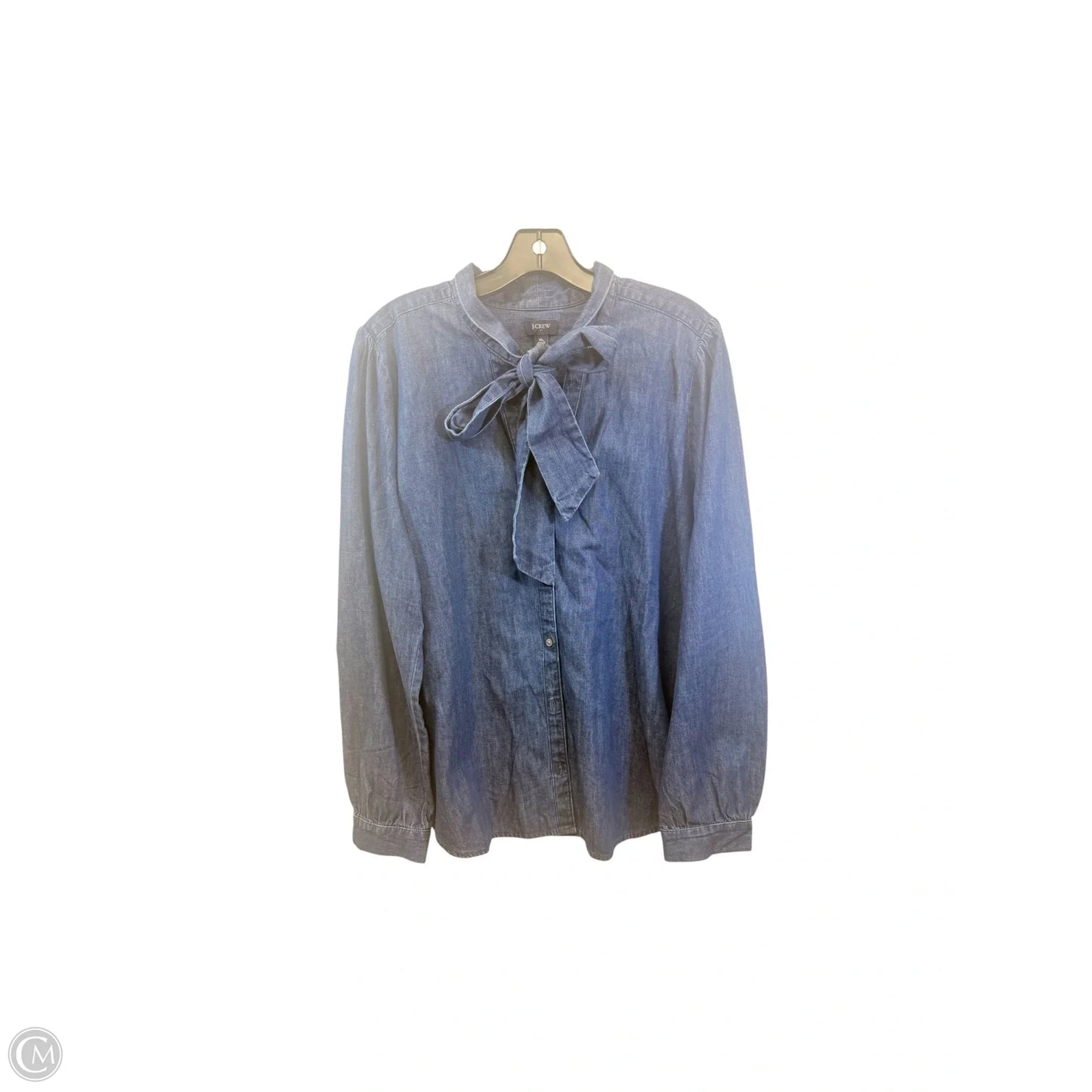 Top Long Sleeve By J. Crew In Blue Denim, Size: Xl
