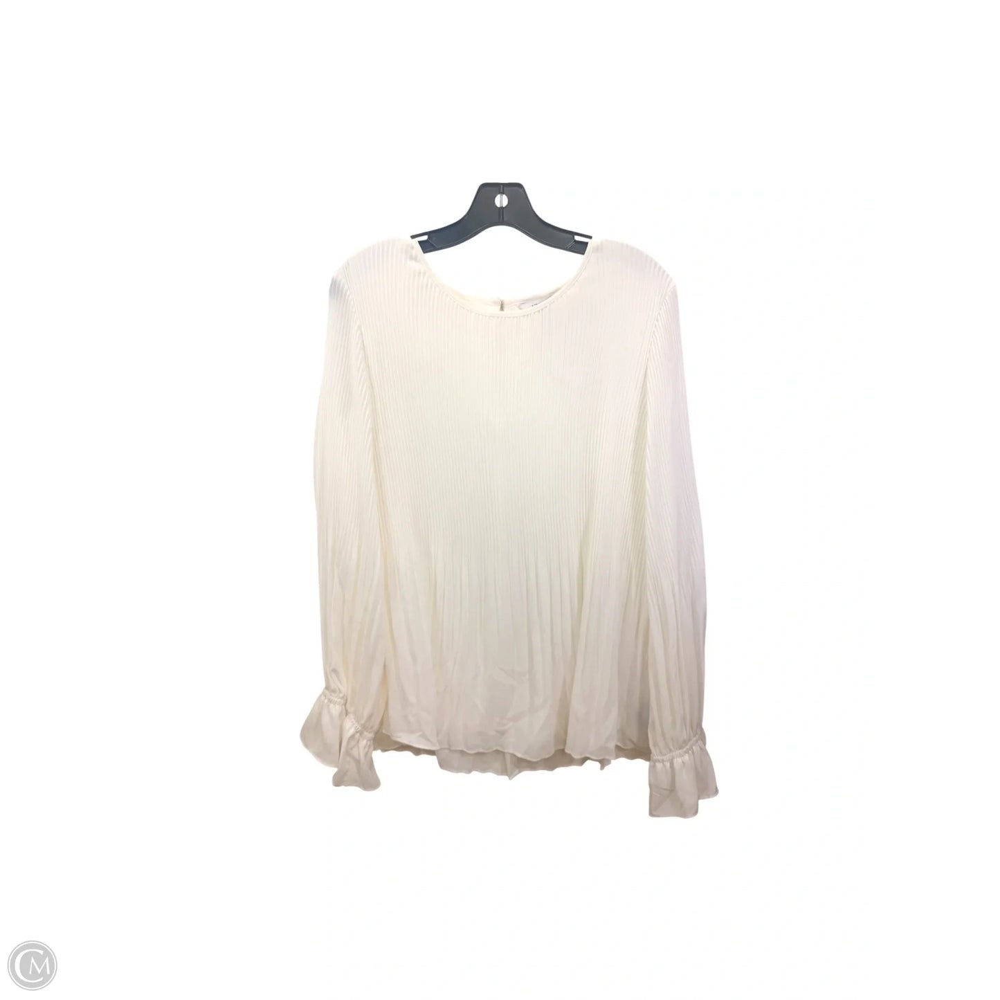 Top Long Sleeve By Nine West In Cream, Size: Xl