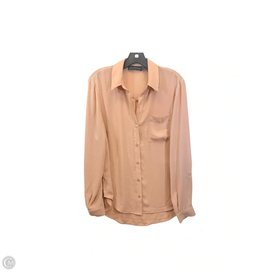 Tunic Long Sleeve By New York And Co In Tan, Size: L