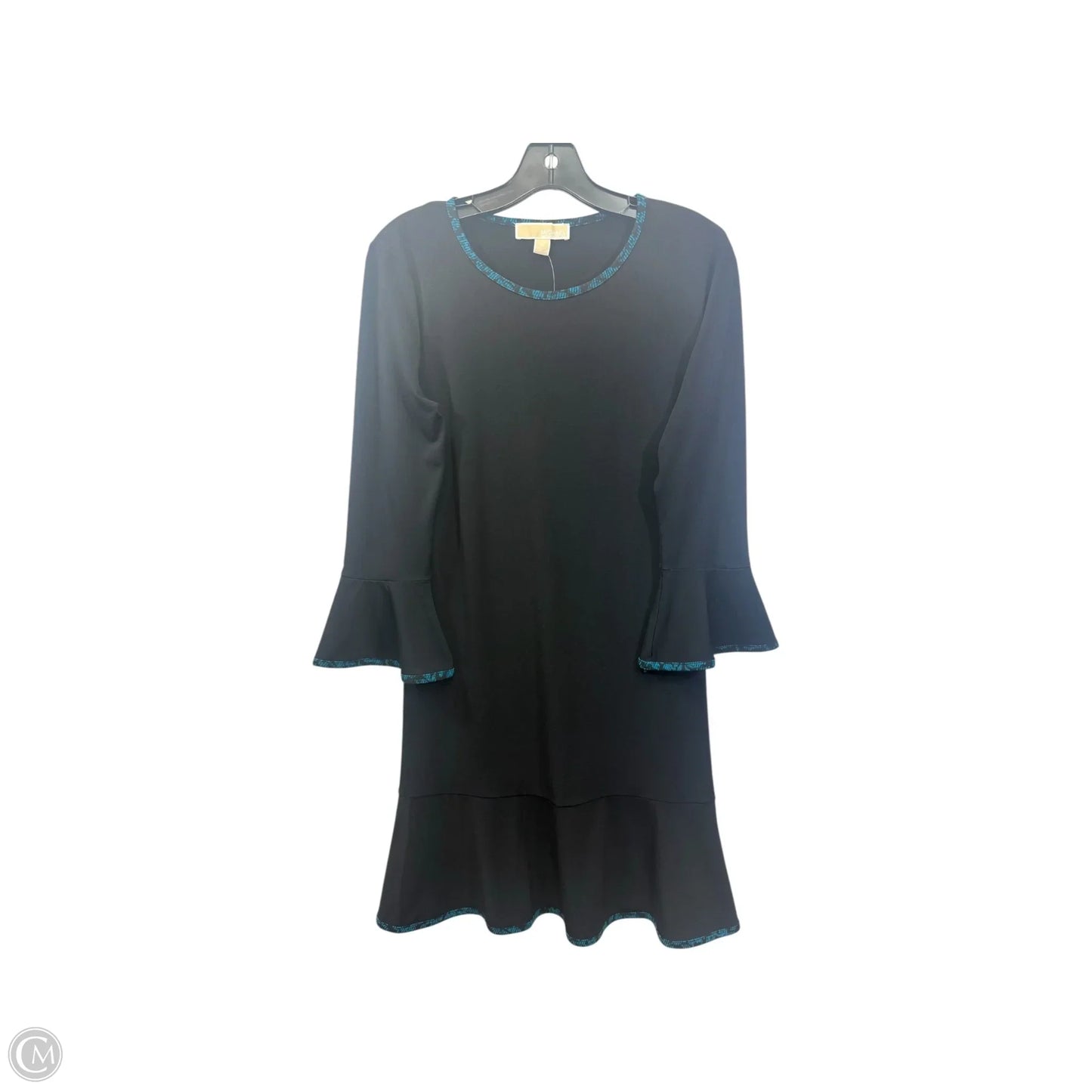 Dress Casual Midi By Michael By Michael Kors In Black & Blue, Size: M