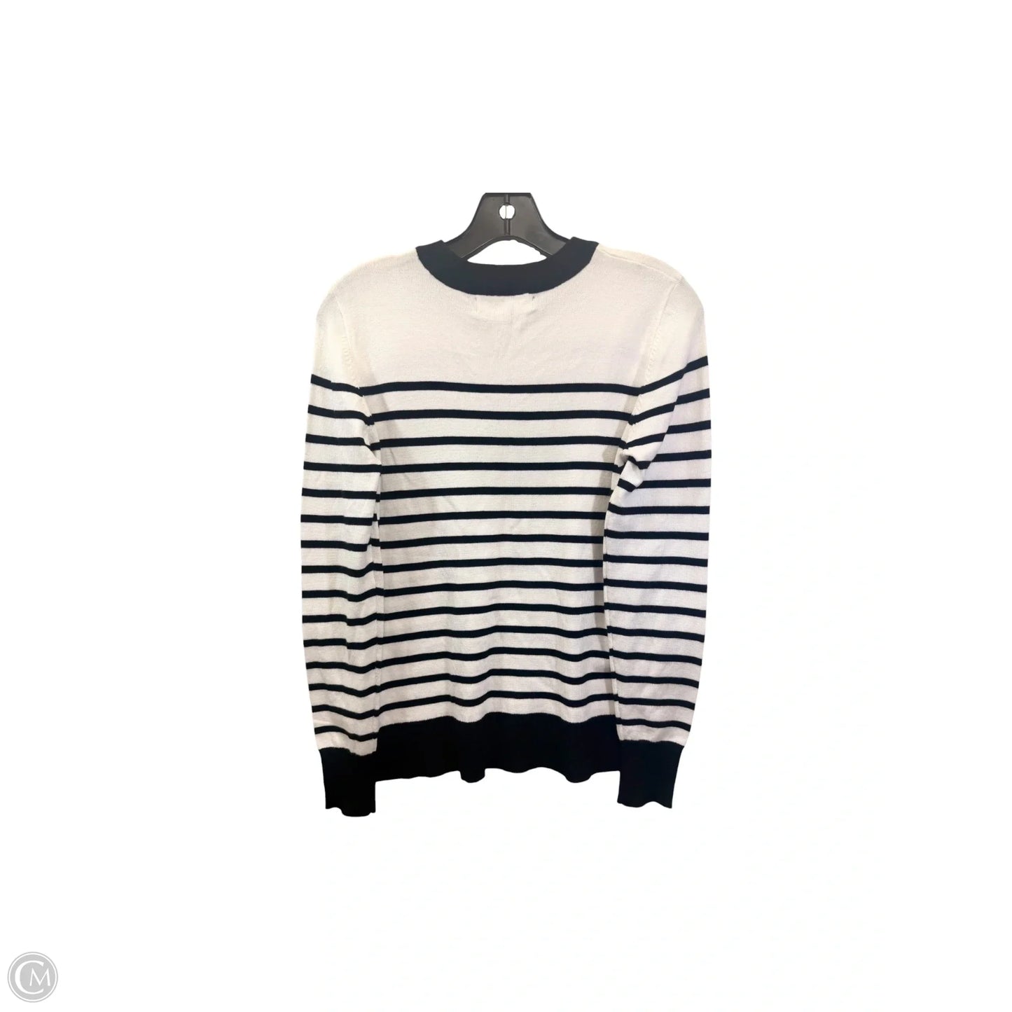 Top Long Sleeve By Marled In Black & White, Size: Xs
