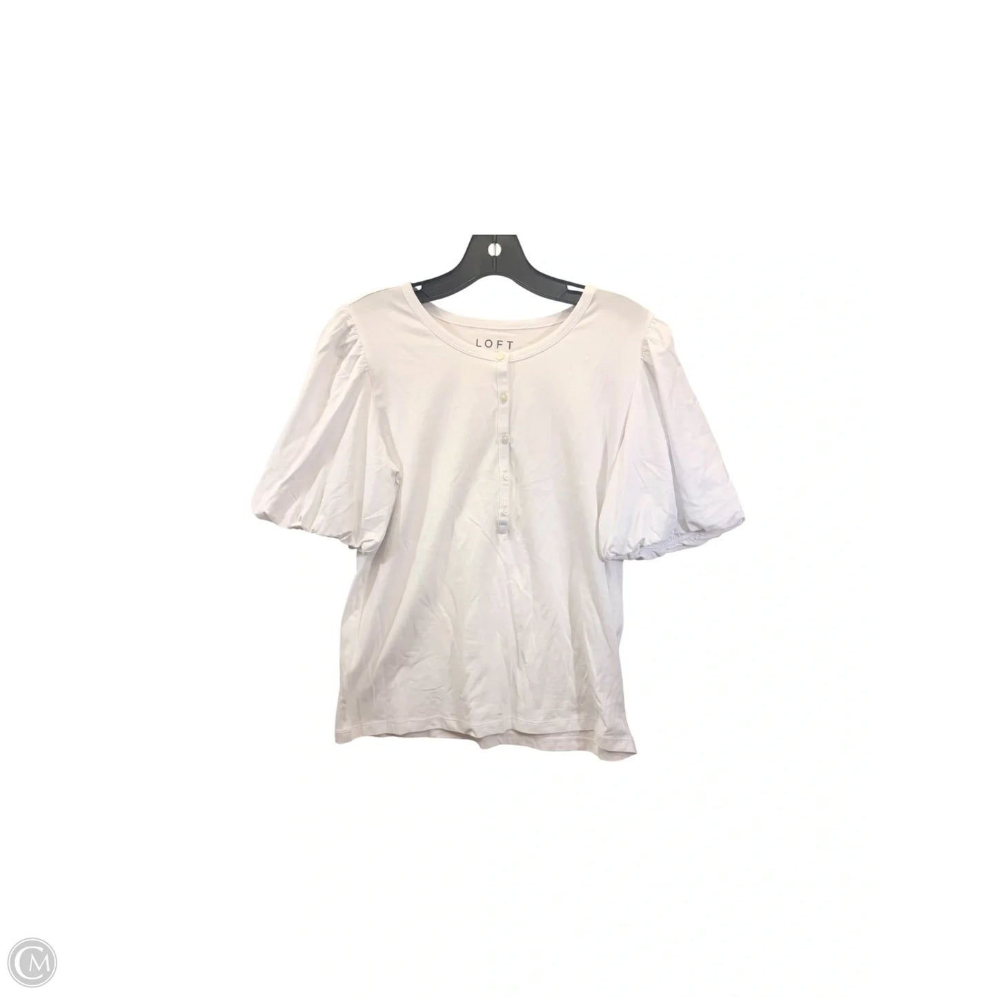 Top Short Sleeve By Loft In White, Size: M