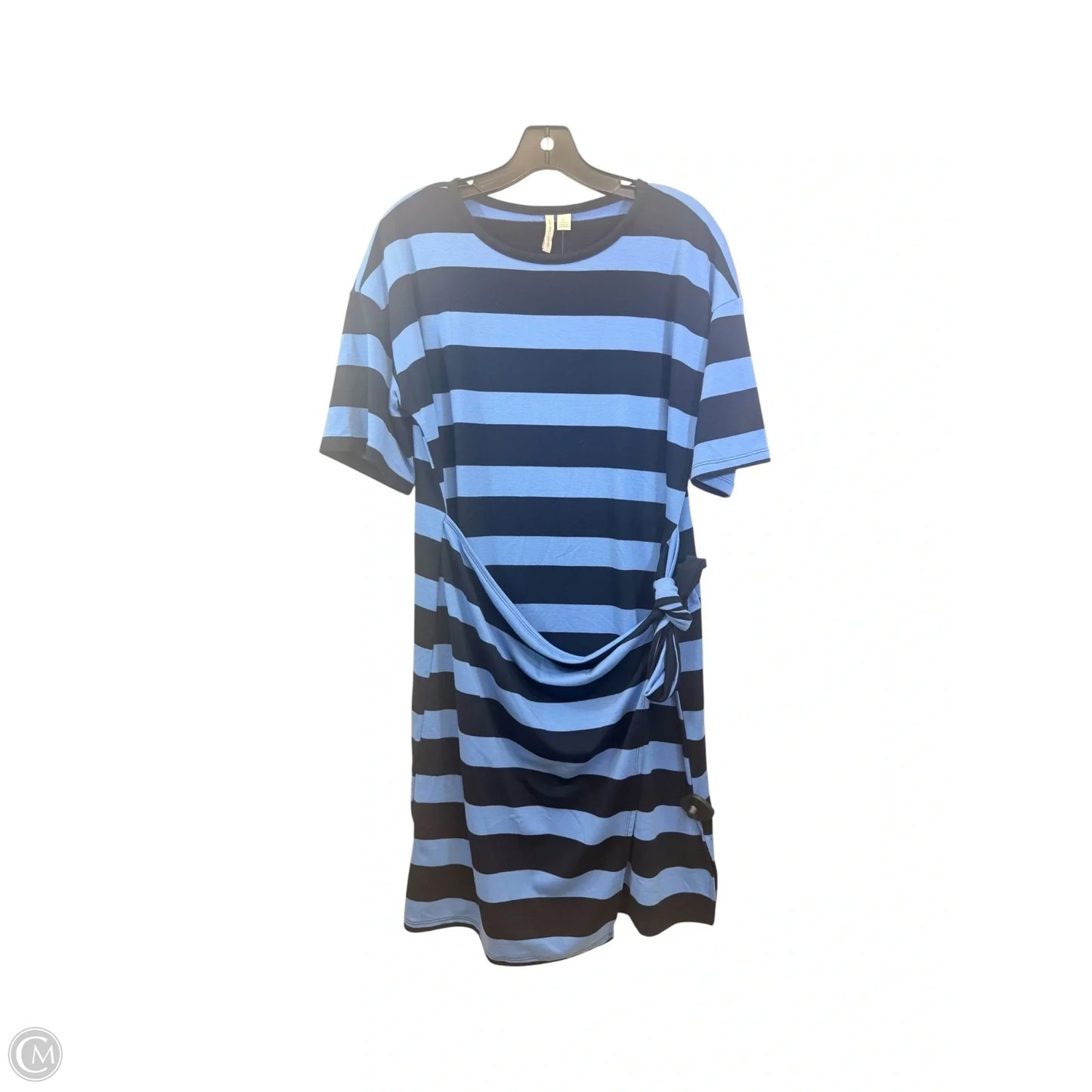 Dress Casual Midi By Life Style Fashions Inc In Striped Pattern, Size: L