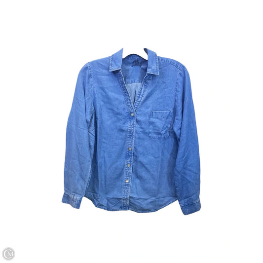 Top Long Sleeve By J. Jill In Blue Denim, Size: Xsp