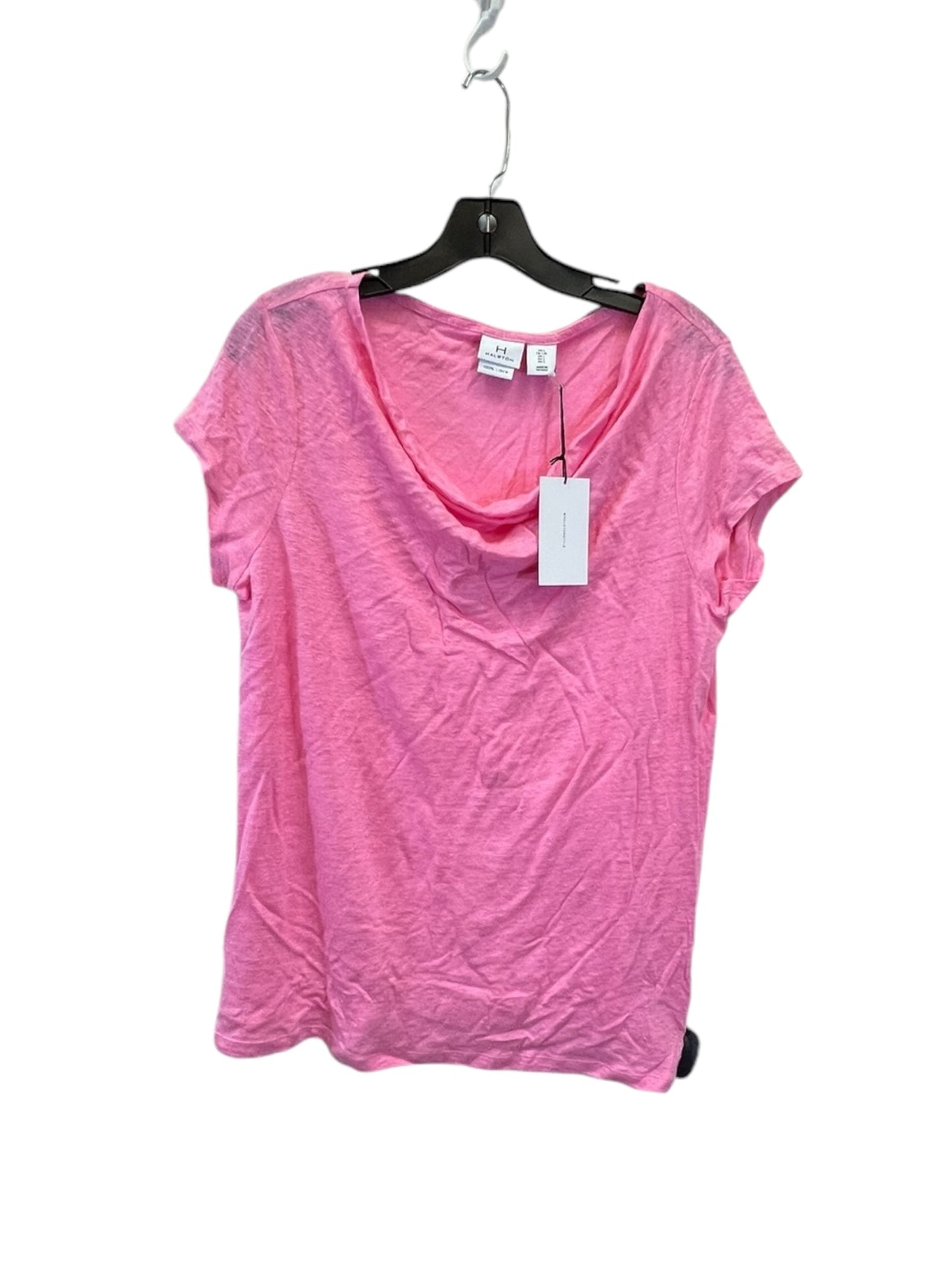 Top Short Sleeve Designer By Halston In Pink, Size: L