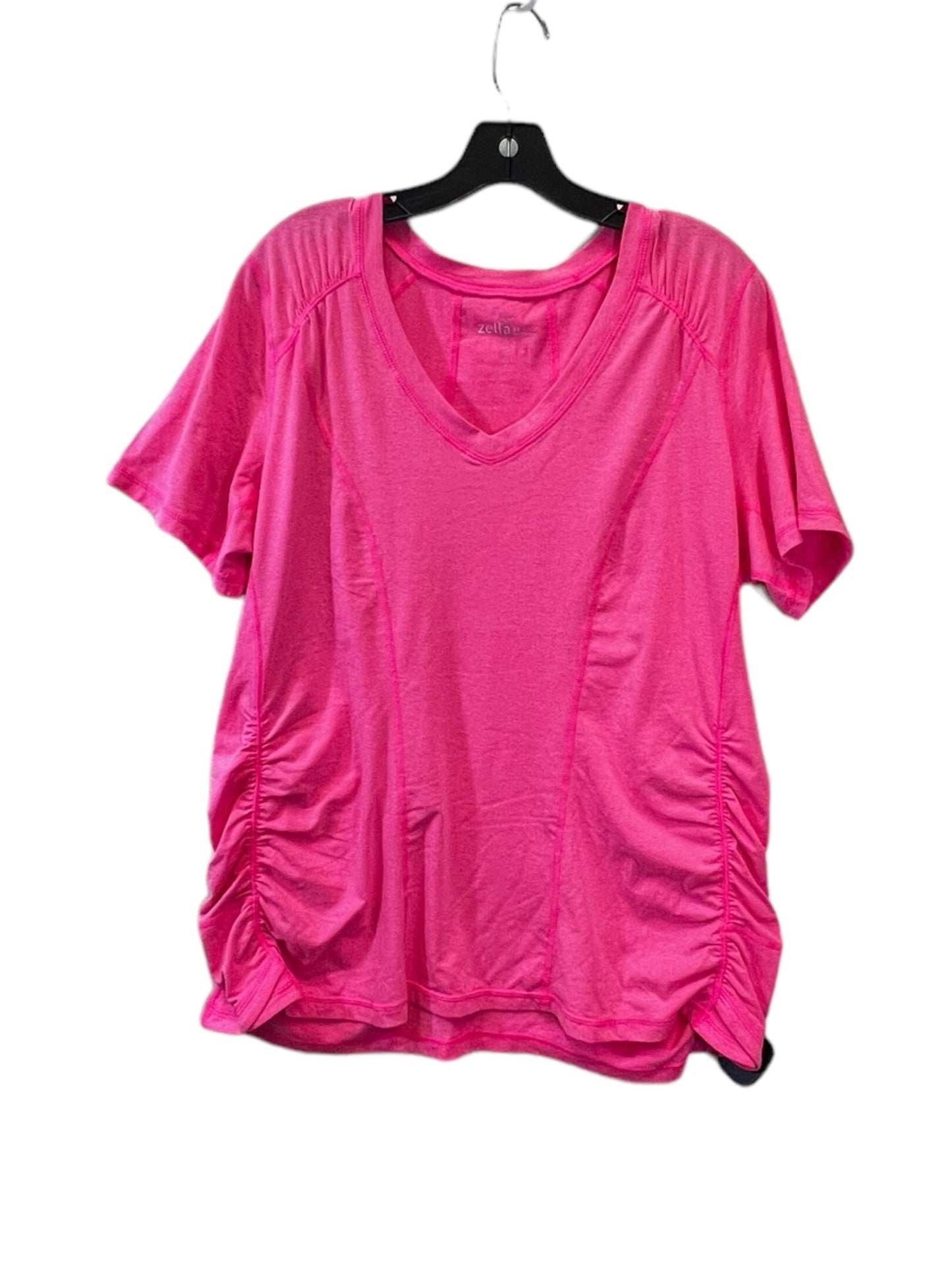 Pink Top Short Sleeve Basic Zella, Size 2x