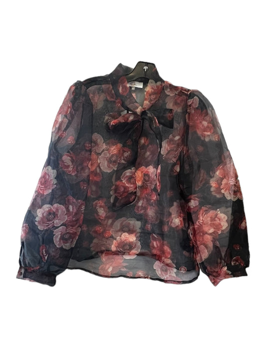 Floral Print Top Long Sleeve Cmc, Size L