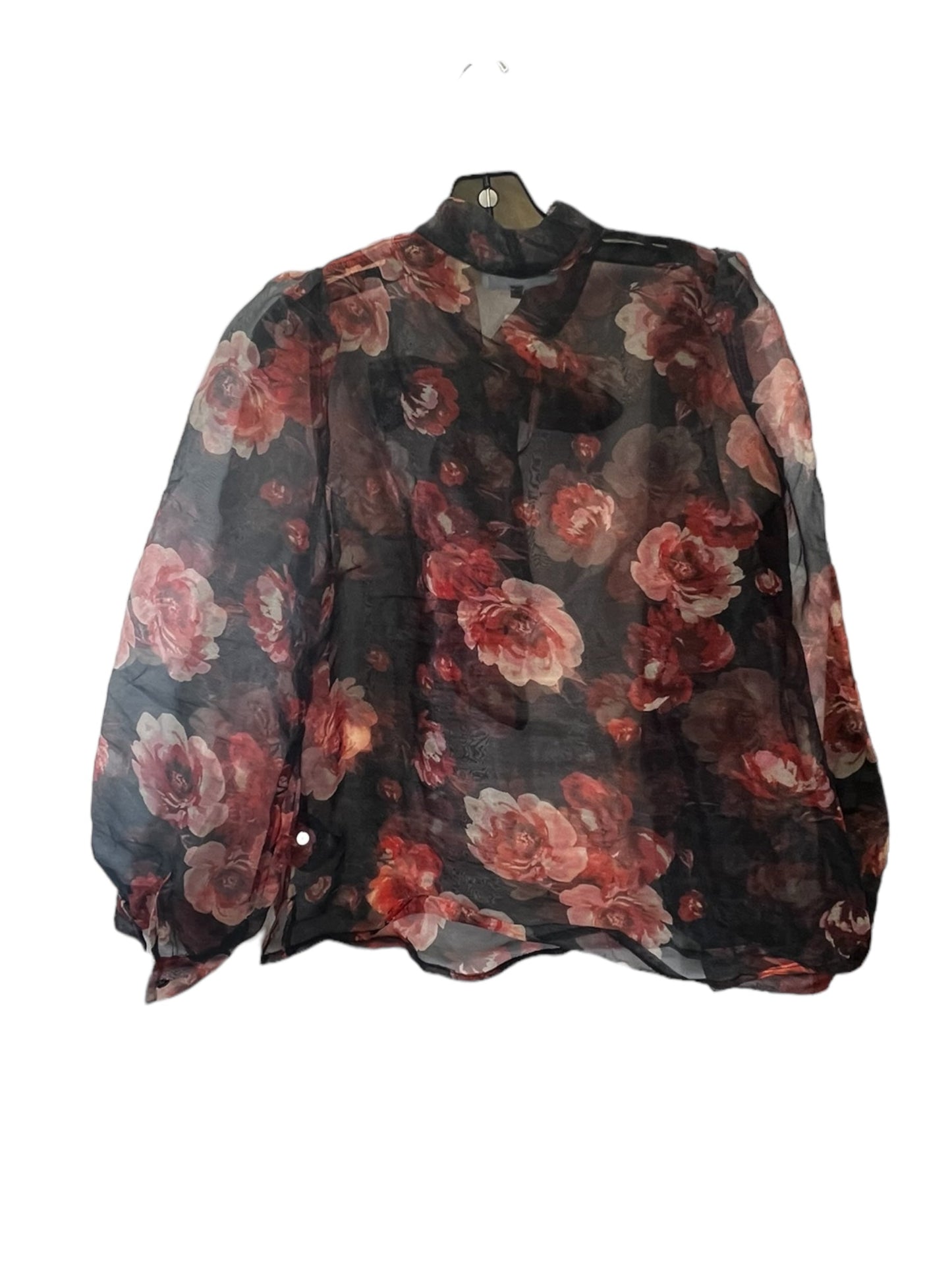 Floral Print Top Long Sleeve Cmc, Size L