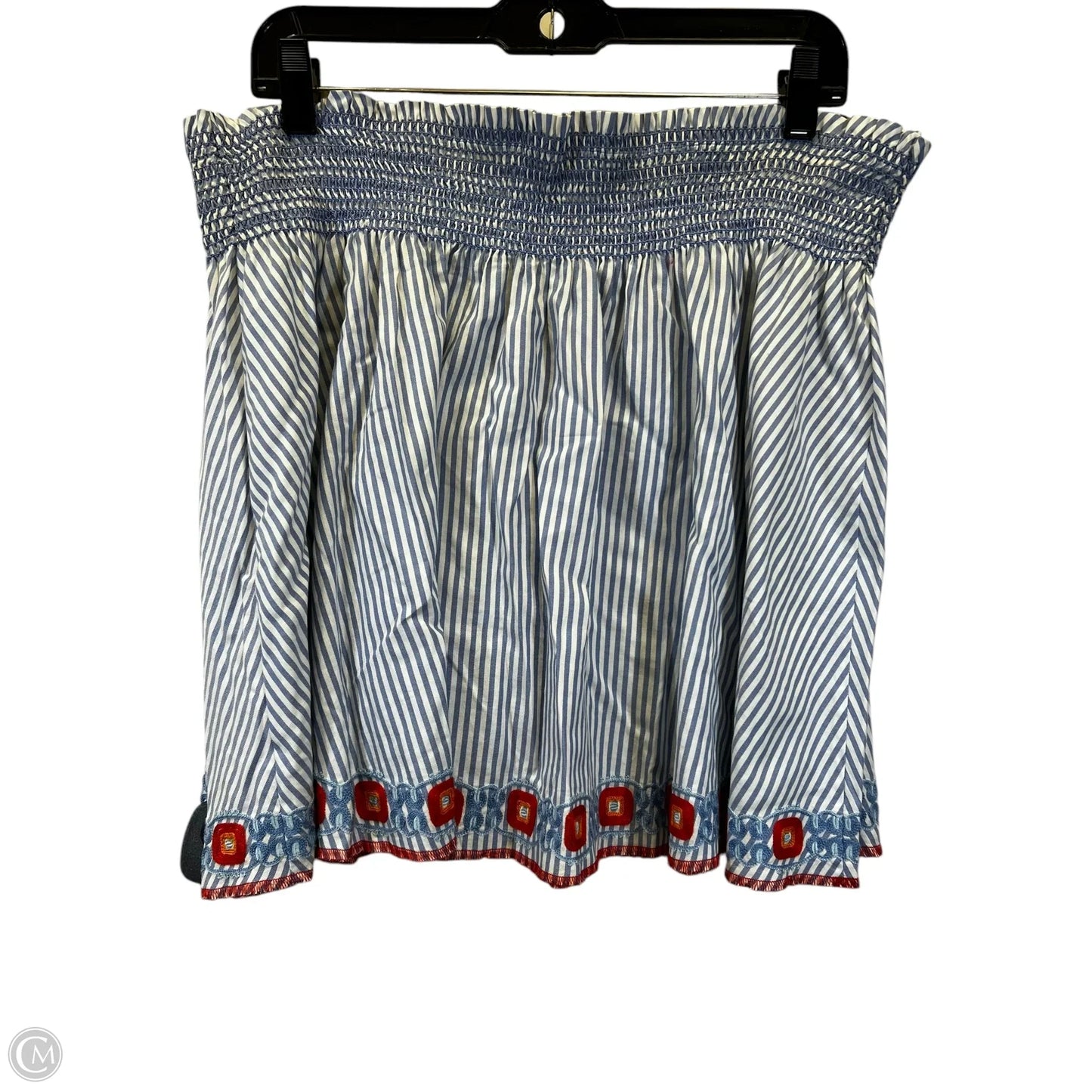 Skirt Designer By Tory Burch In Blue & White, Size: M