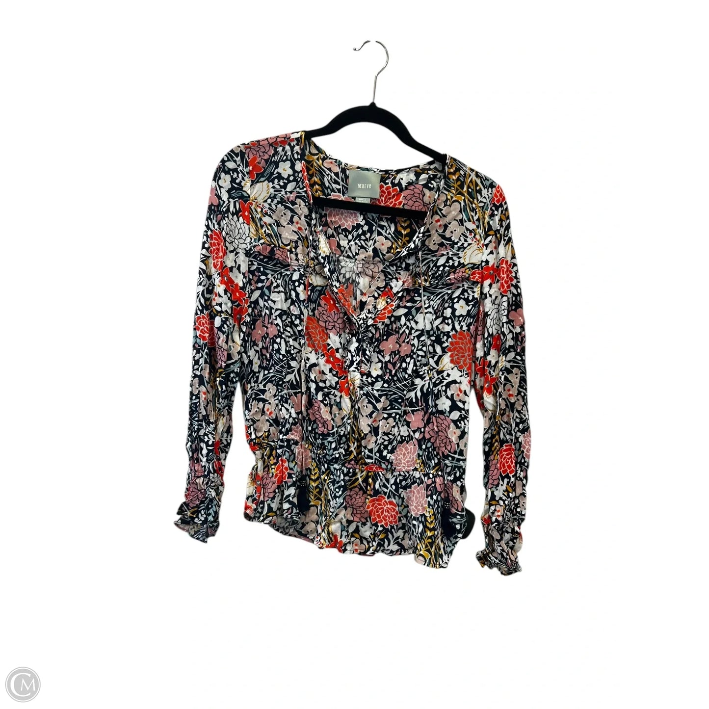 Top Long Sleeve By Maeve In Floral Print, Size: S