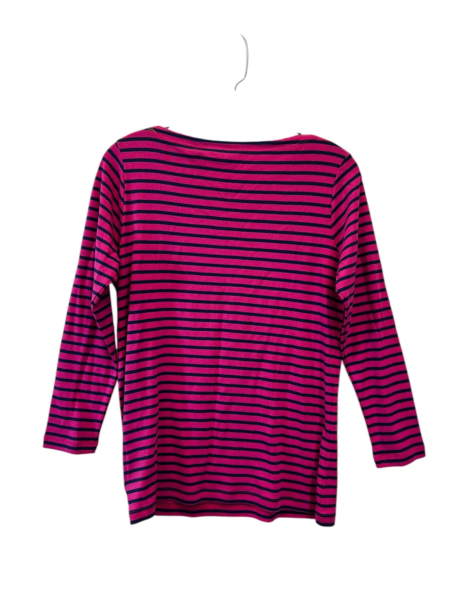 Top Long Sleeve By Vineyard Vines In Blue & Pink, Size: M