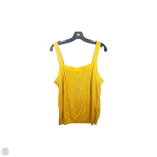 Top Sleeveless By Banana Republic In Yellow, Size: L
