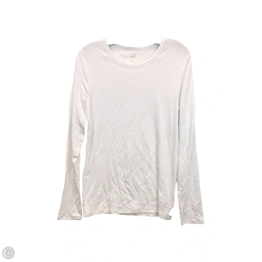 Top Long Sleeve Basic By Gap In White, Size: L