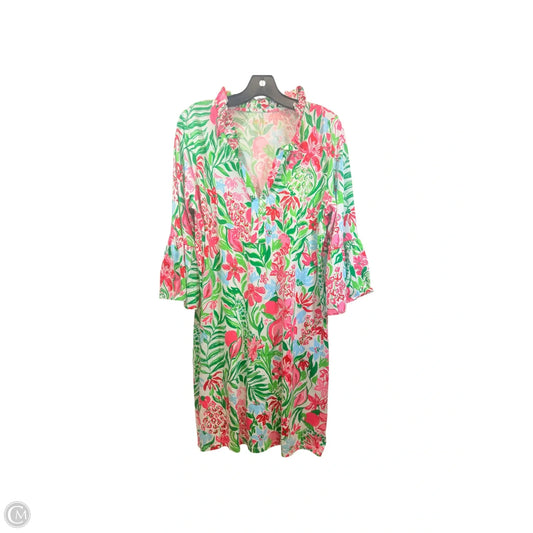 Dress Designer By Lilly Pulitzer In Green & Pink, Size: L