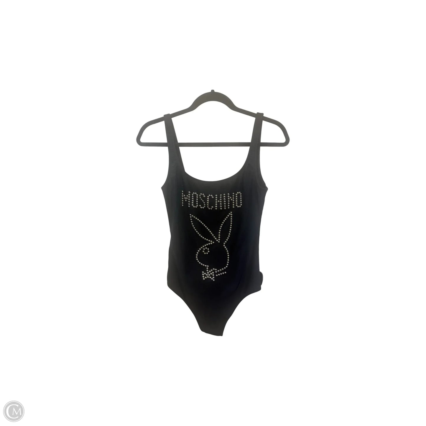Swimsuit Designer By Moschino In Black & Silver, Size: Xs
