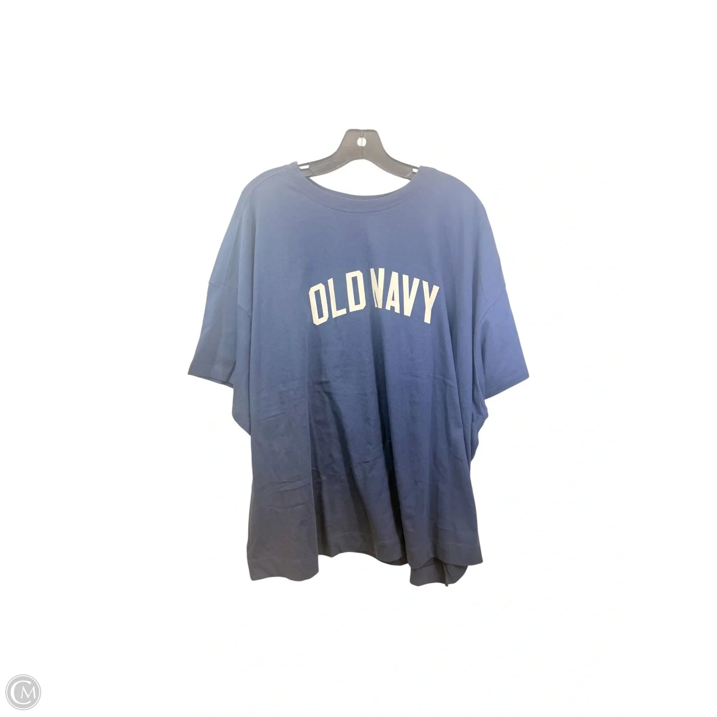 Top Short Sleeve Basic By Old Navy In Blue & White, Size: 4x