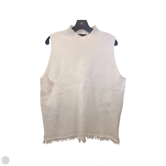 Top Sleeveless By Ann Taylor In Cream, Size: Xxl