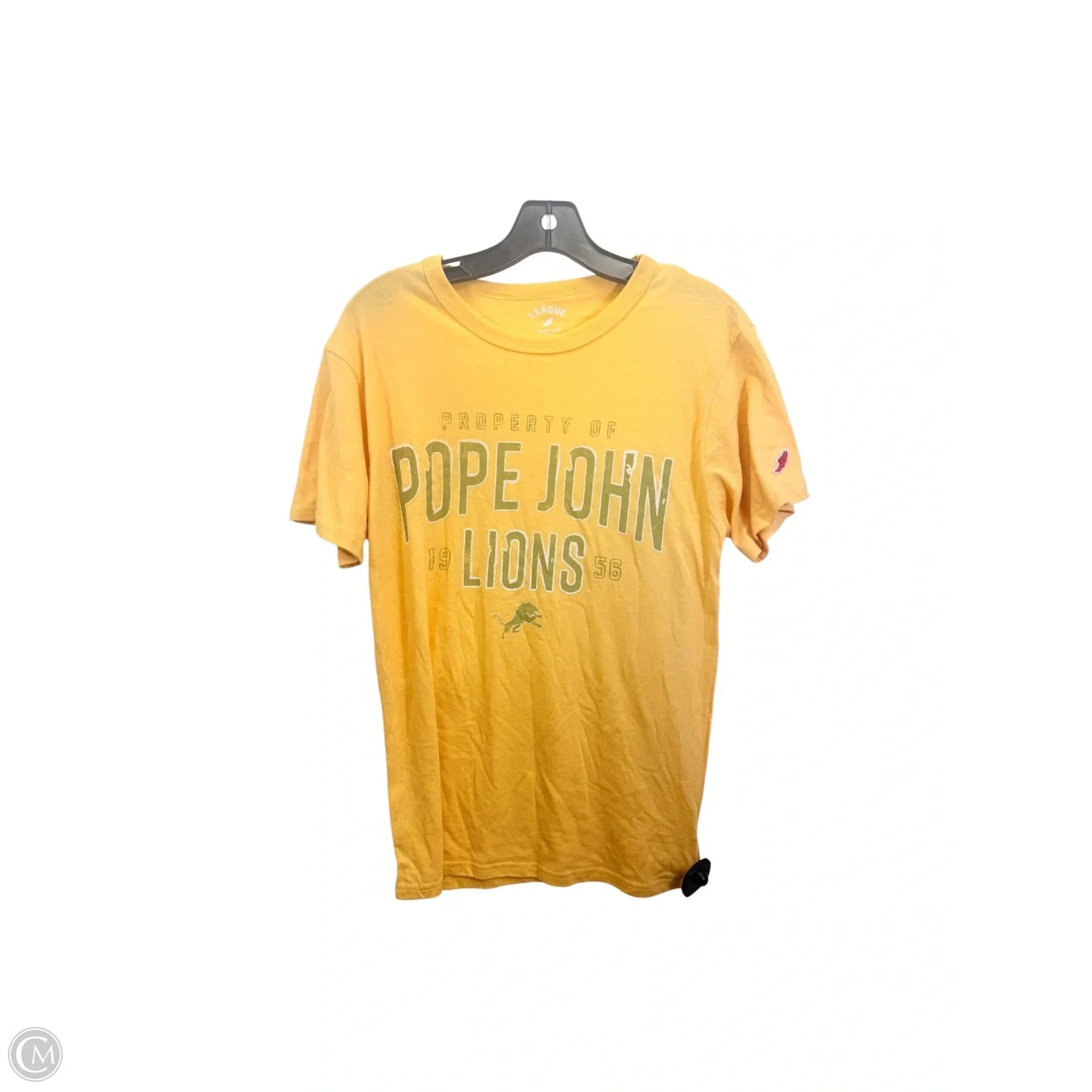 Top Short Sleeve Basic By League In Yellow, Size: S