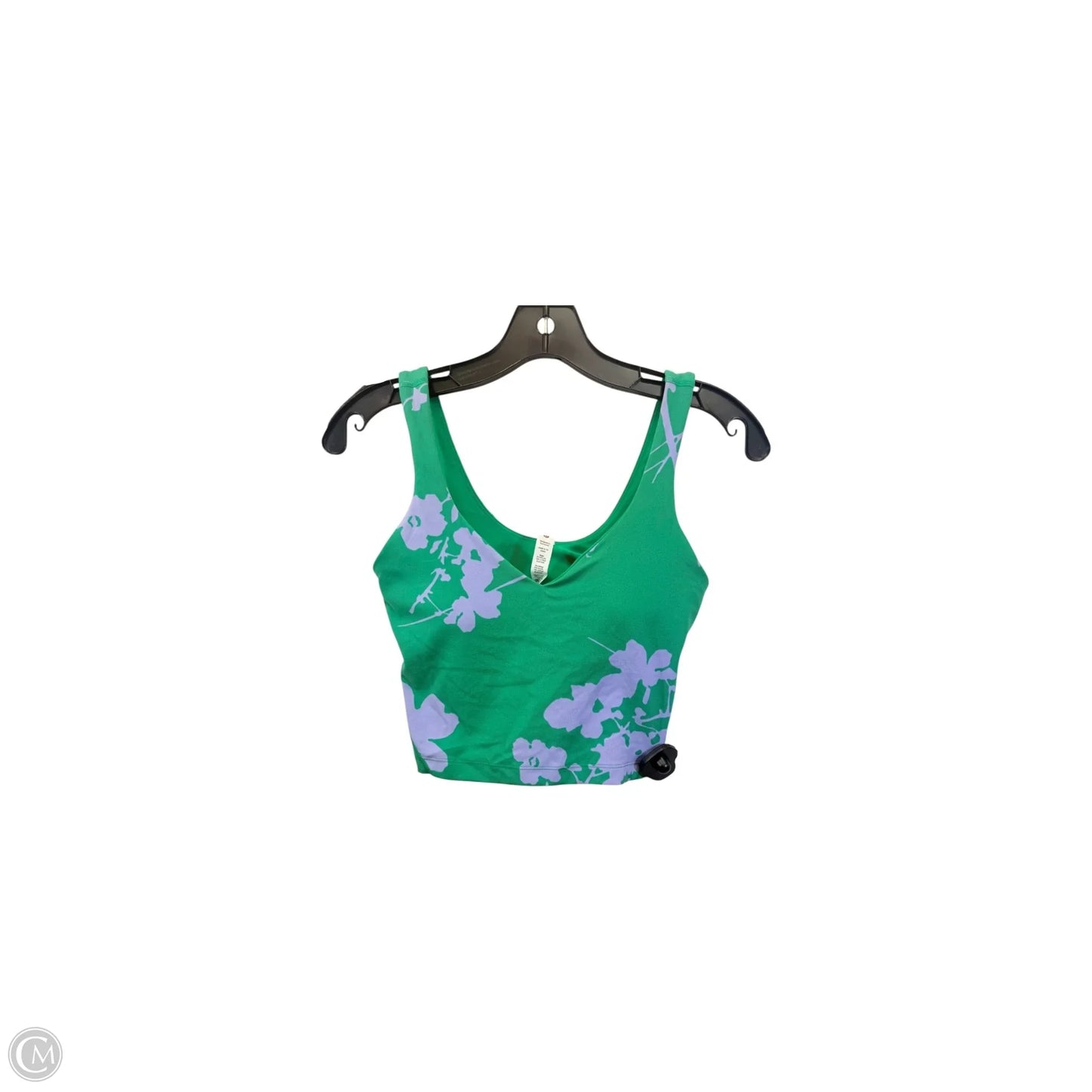 Athletic Bra By Lululemon In Green & Purple, Size: 4
