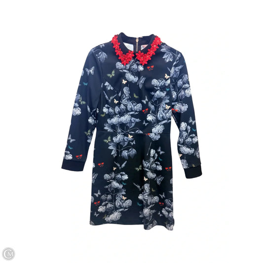 Dress Casual Midi By Ted Baker In Black & Red, Size: S