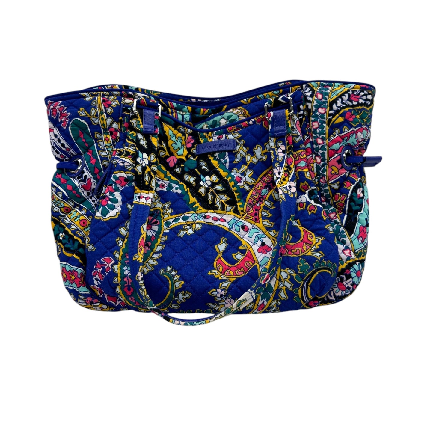 Handbag By Vera Bradley In Blue & Yellow, Size:Large