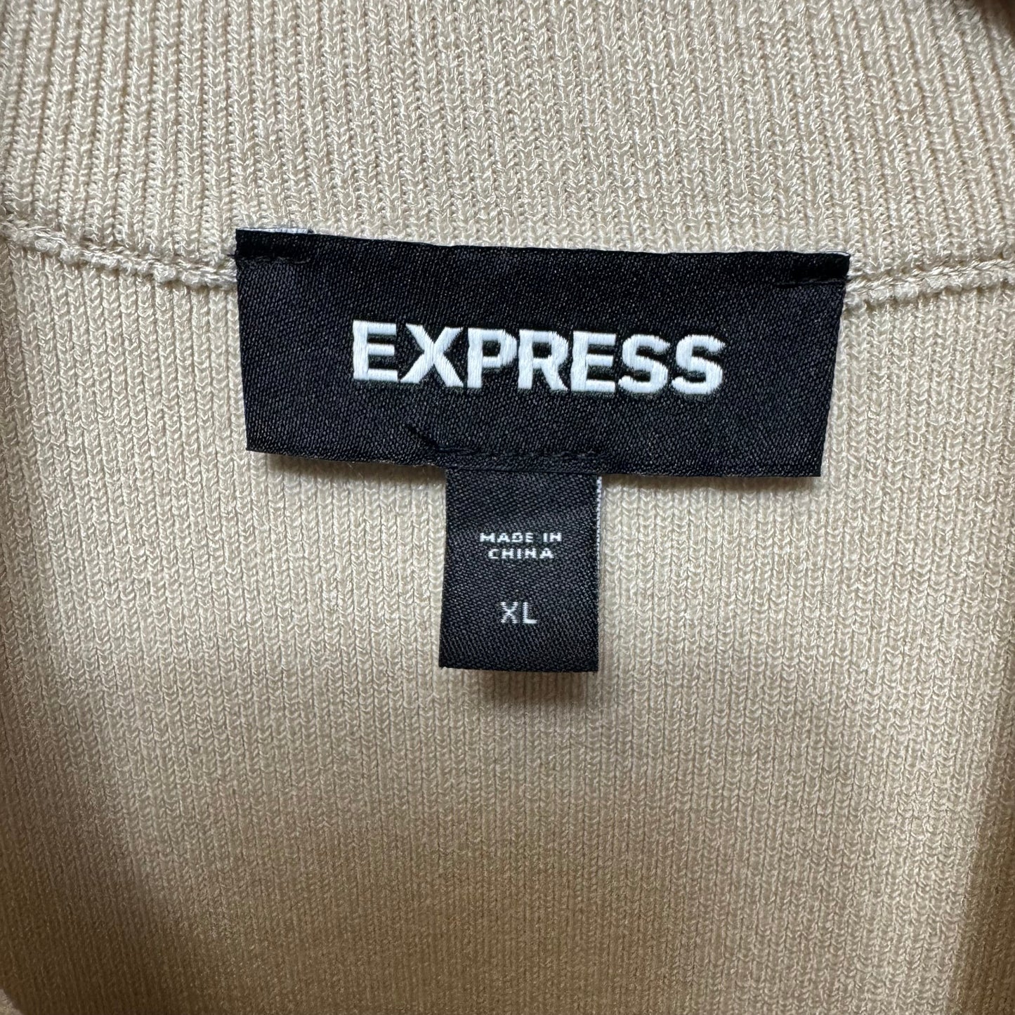 Dress Casual Maxi By Express In Cream, Size: Xl