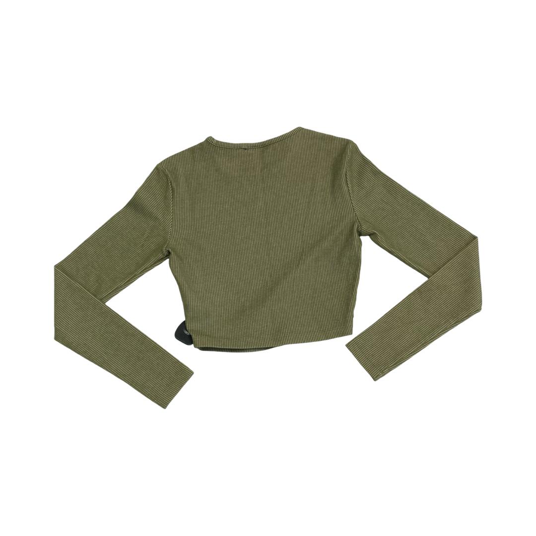 Athletic Top Ls Crewneck By Adidas In Green, Size:S