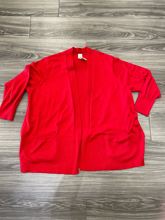 Red Cardigan Terra & Sky, Size 4x