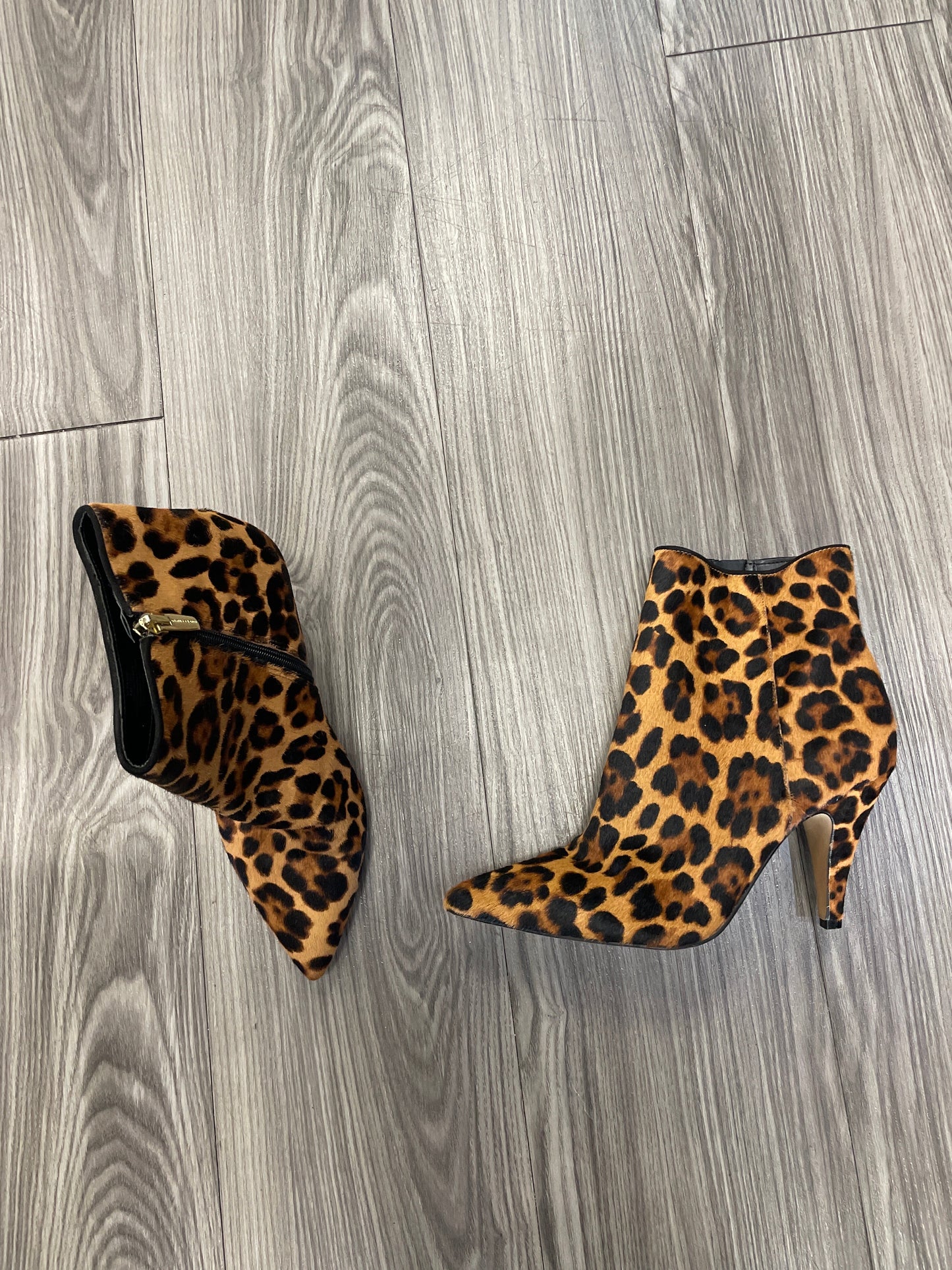 Leopard Print Boots Ankle Heels Vince Camuto, Size 8