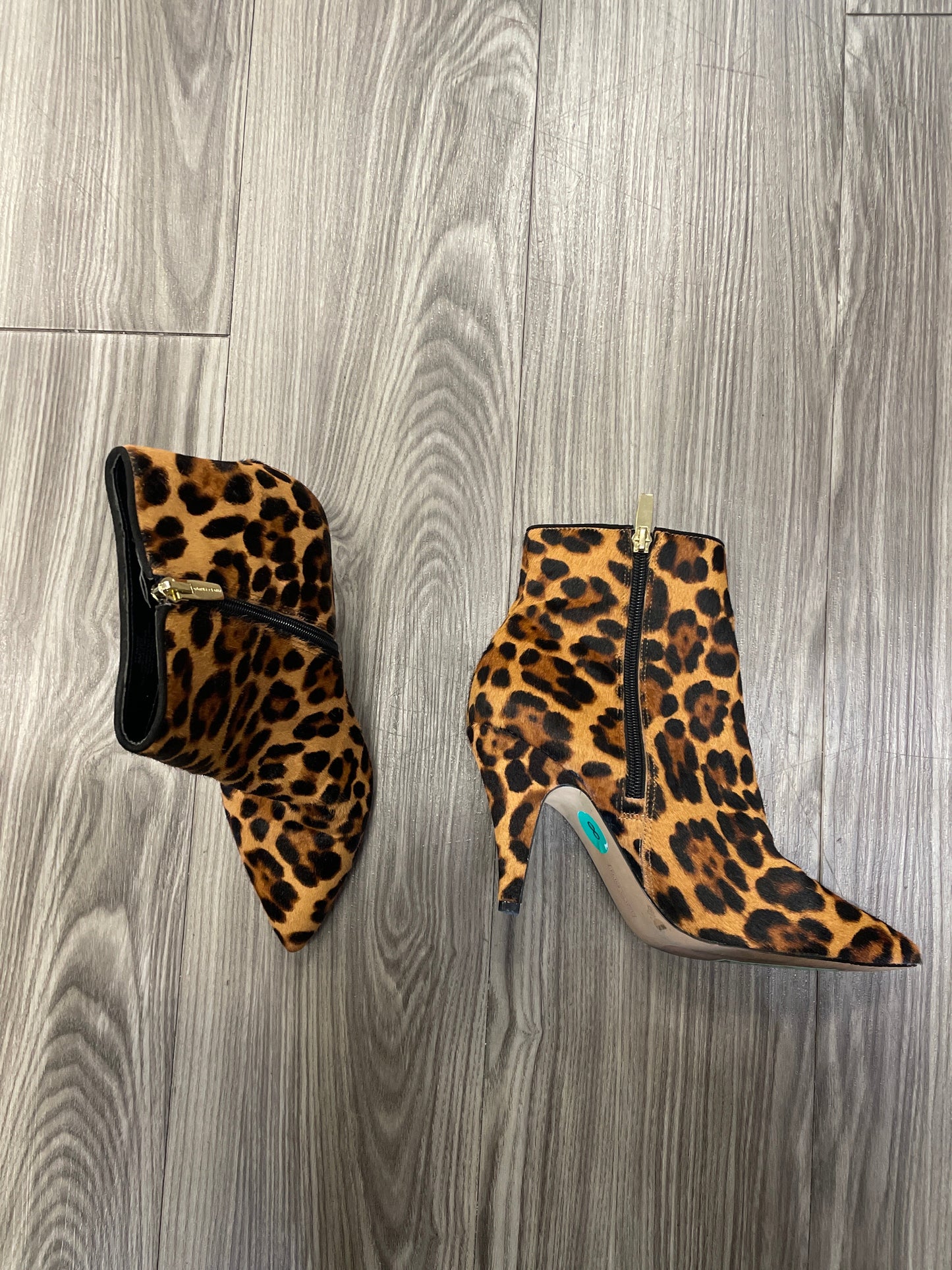 Leopard Print Boots Ankle Heels Vince Camuto, Size 8