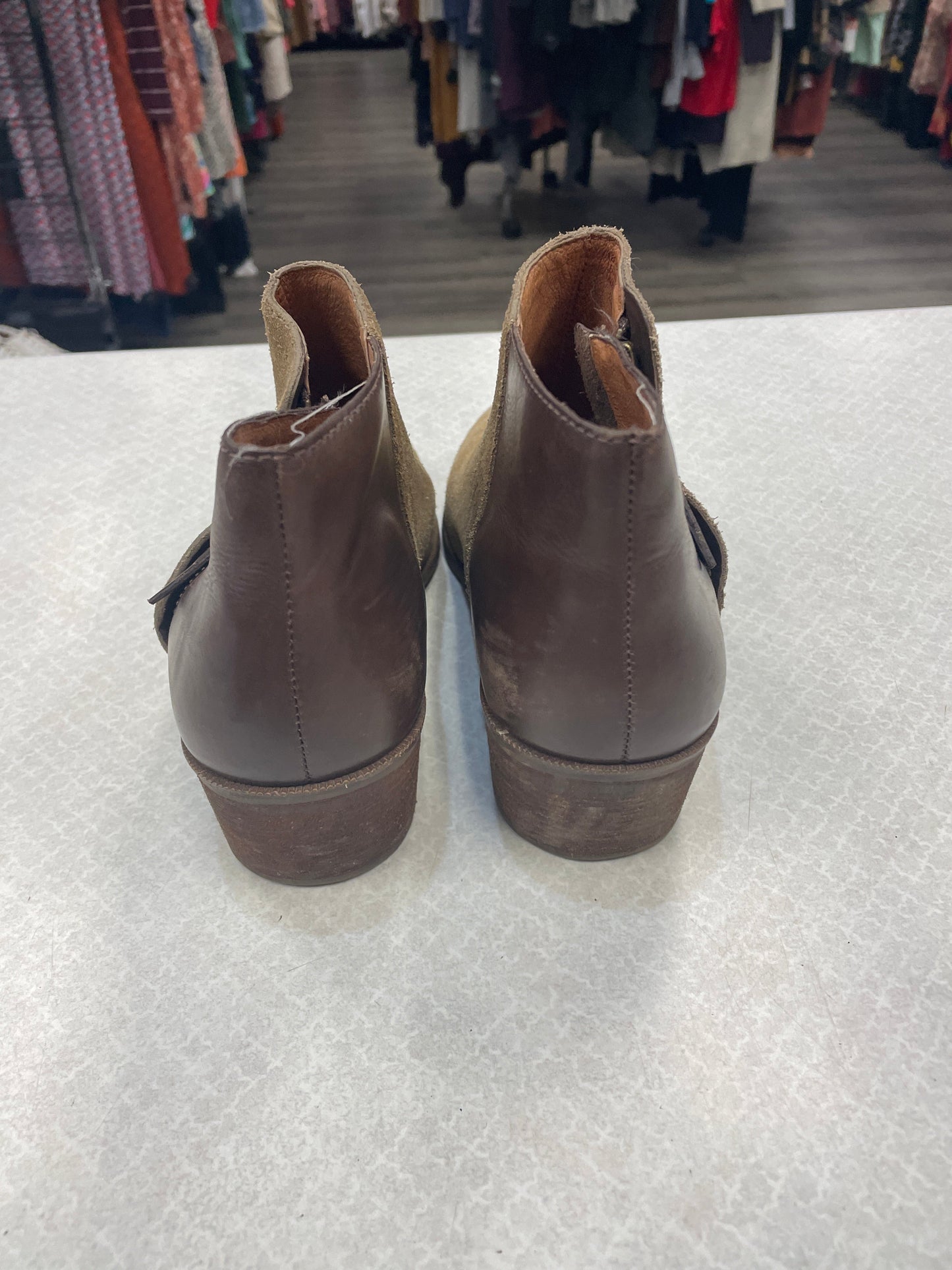 Boots Ankle Heels By Madewell In Brown, Size: 7.5