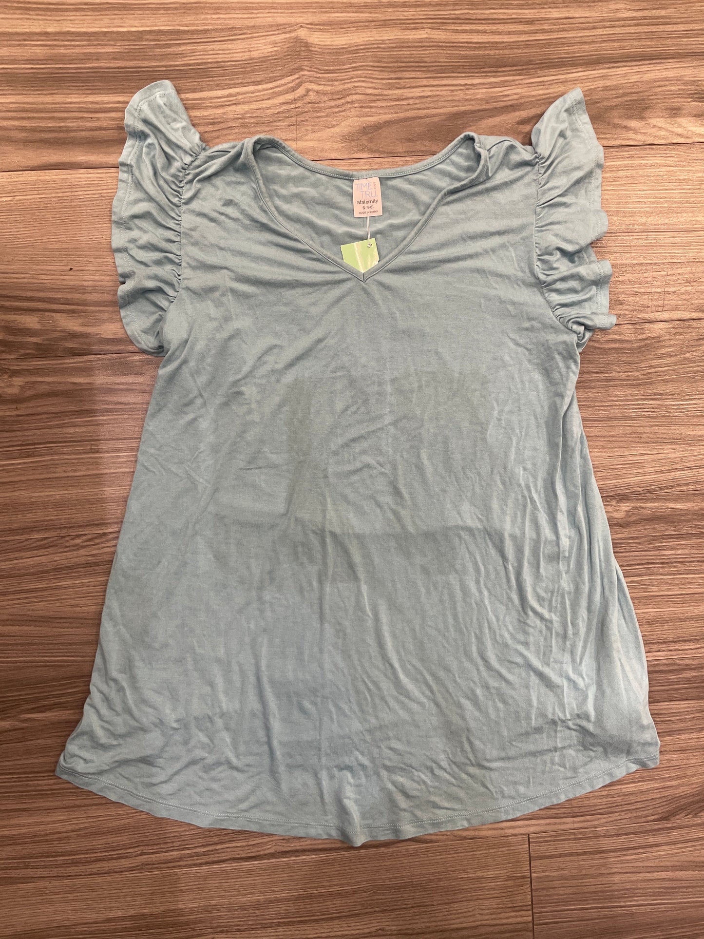 Maternity Top Short Sleeve By Time And Tru, Size: S