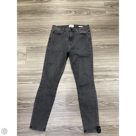 Jeans Skinny By Frame In Black, Size: 12