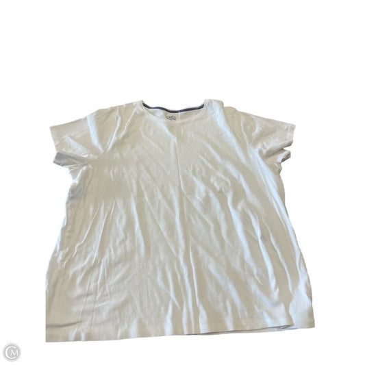 Top Short Sleeve By Croft And Barrow In White, Size: 2x