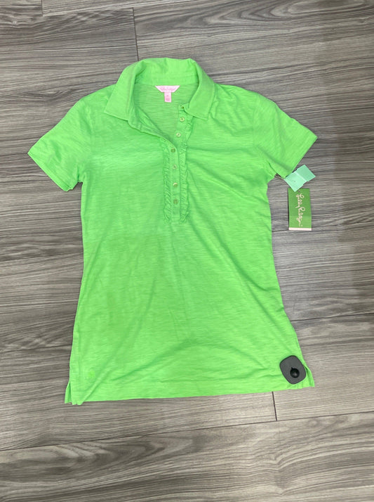 Green Blouse Short Sleeve Lilly Pulitzer, Size M