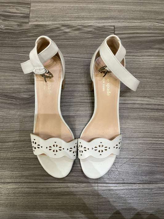 Pink & White Shoes Heels Block Kate Spade, Size 6.5