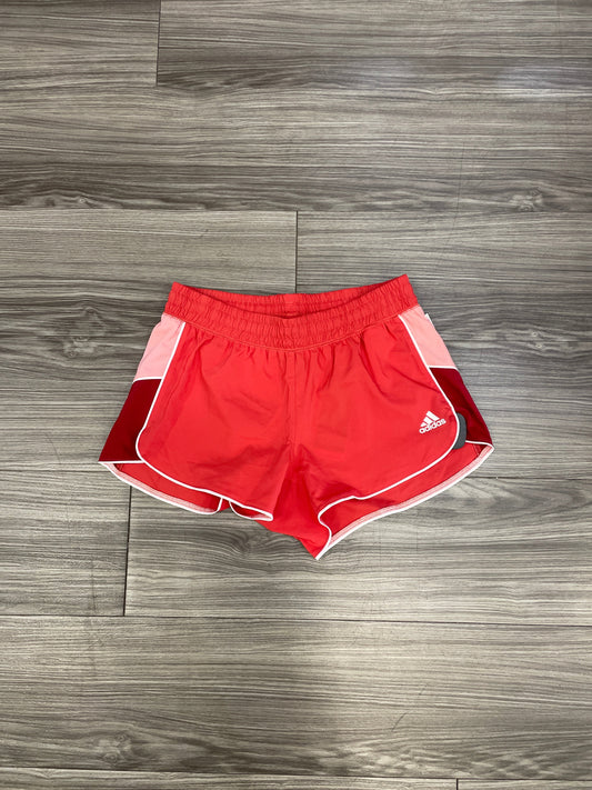 Pink & Red Athletic Shorts Adidas, Size Xs