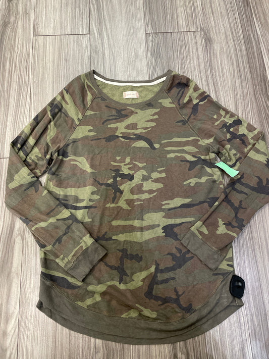 Camouflage Print Top Long Sleeve Altard State, Size S