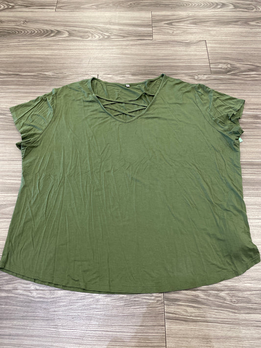 Green Top Short Sleeve Clothes Mentor, Size 4x