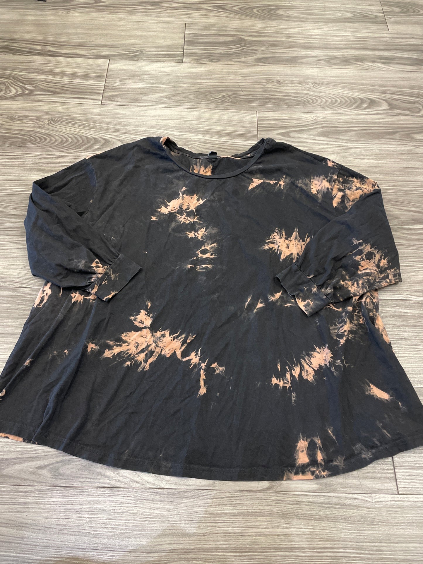 Black & Tan Top Long Sleeve Shein, Size 24