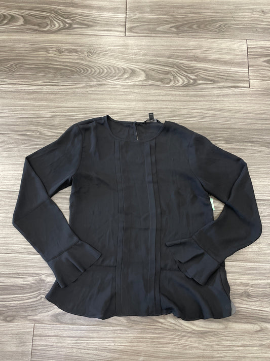 Blouse Long Sleeve By Banana Republic In Black, Size: Xs