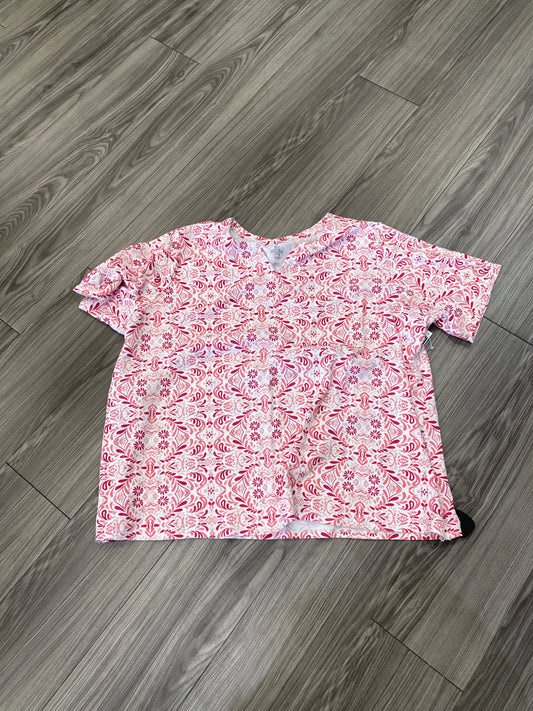 Top Short Sleeve By Croft And Barrow In Paisley Print, Size: 3x