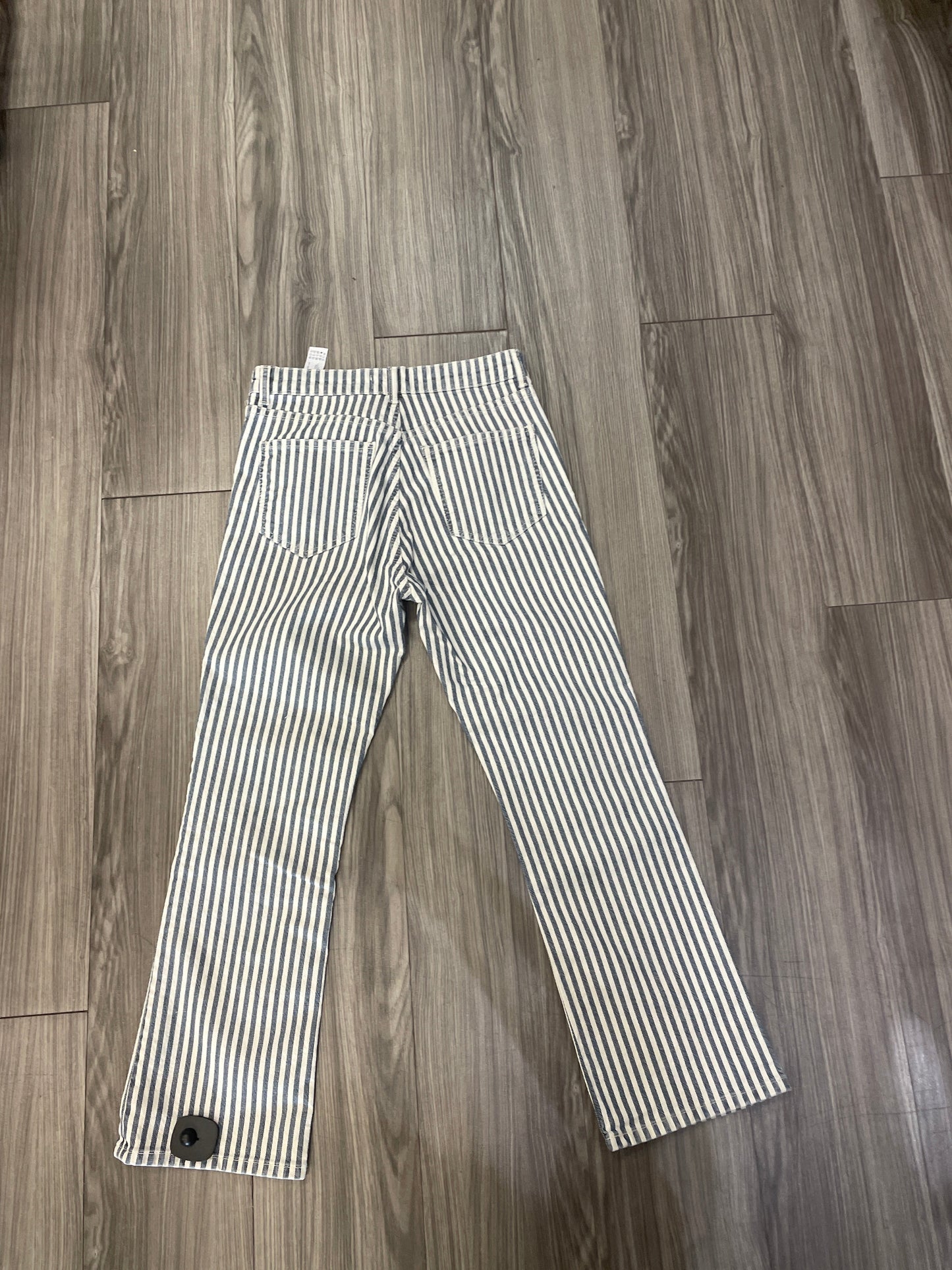 Jeans Boot Cut By Zara In Striped Pattern, Size: 6