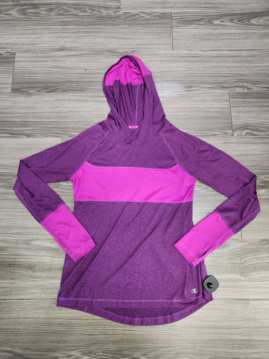 Athletic Sweatshirt Hoodie By Champion In Purple, Size: M