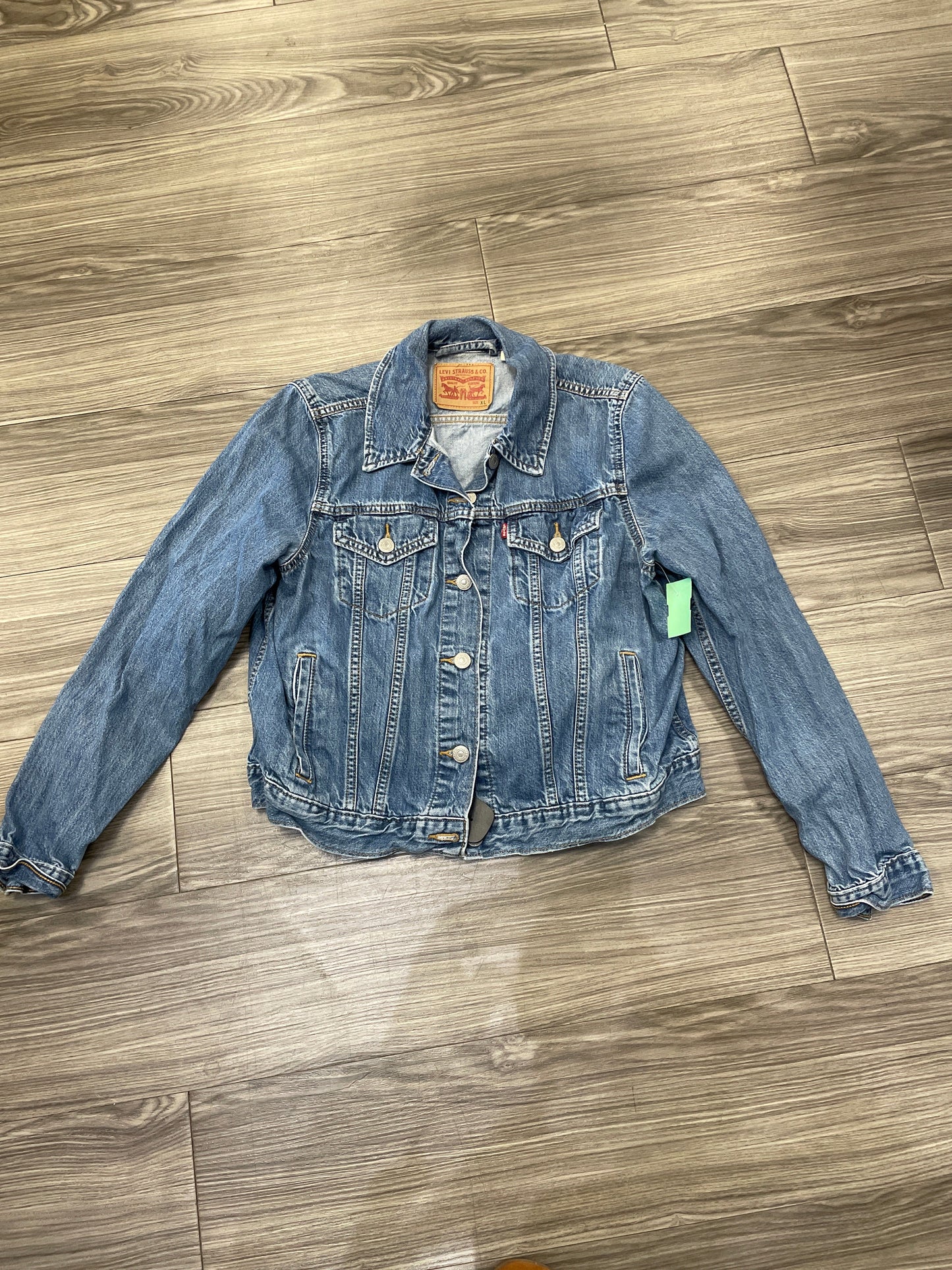 Jacket Denim By Levis In Blue, Size: Xl