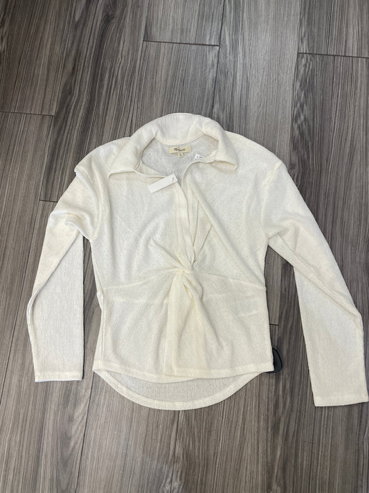 Blouse Long Sleeve By Madewell In Cream, Size: Xs