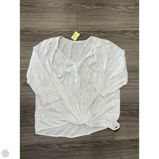 Blouse Long Sleeve By Pure Jill In White, Size: L